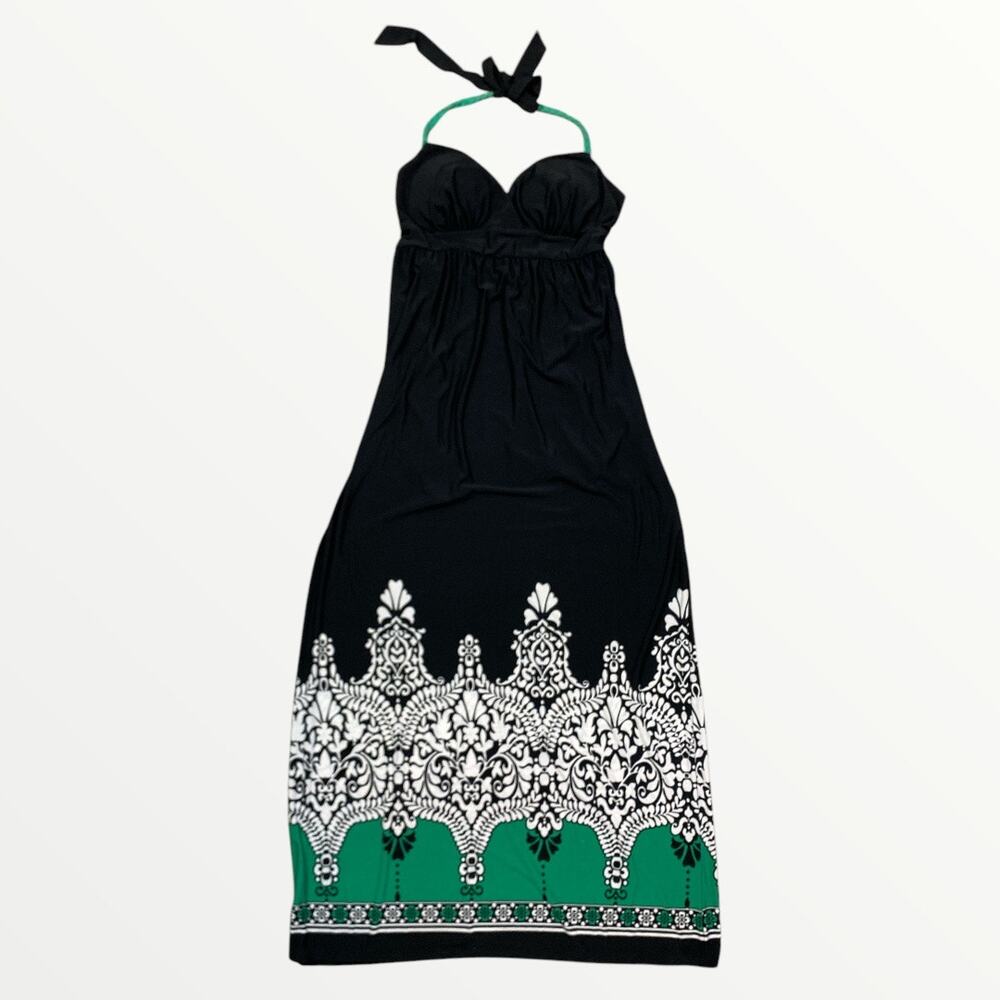 Delusional Halter Maxi Dress Women's Small Black